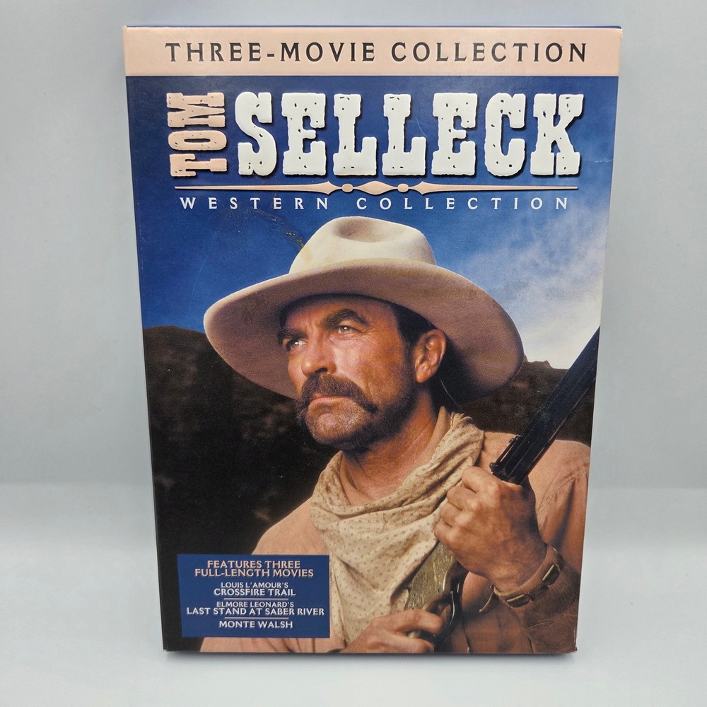 Tom Selleck Western Collection 3-Movie DVD Crossfire Trail Saber River Set